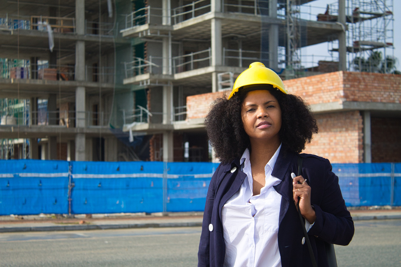 African-American black woman construction manager